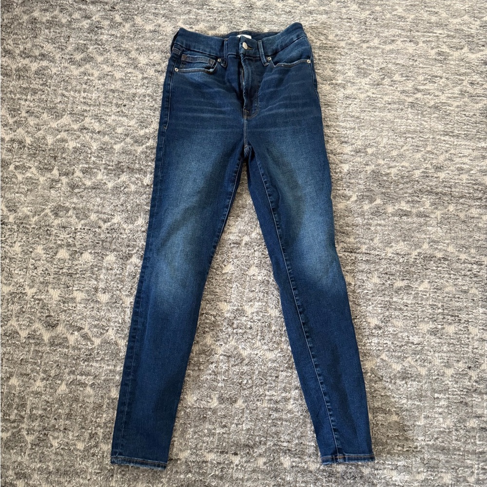 Good American Women's Skinny Jeans in Dark Blue Wash